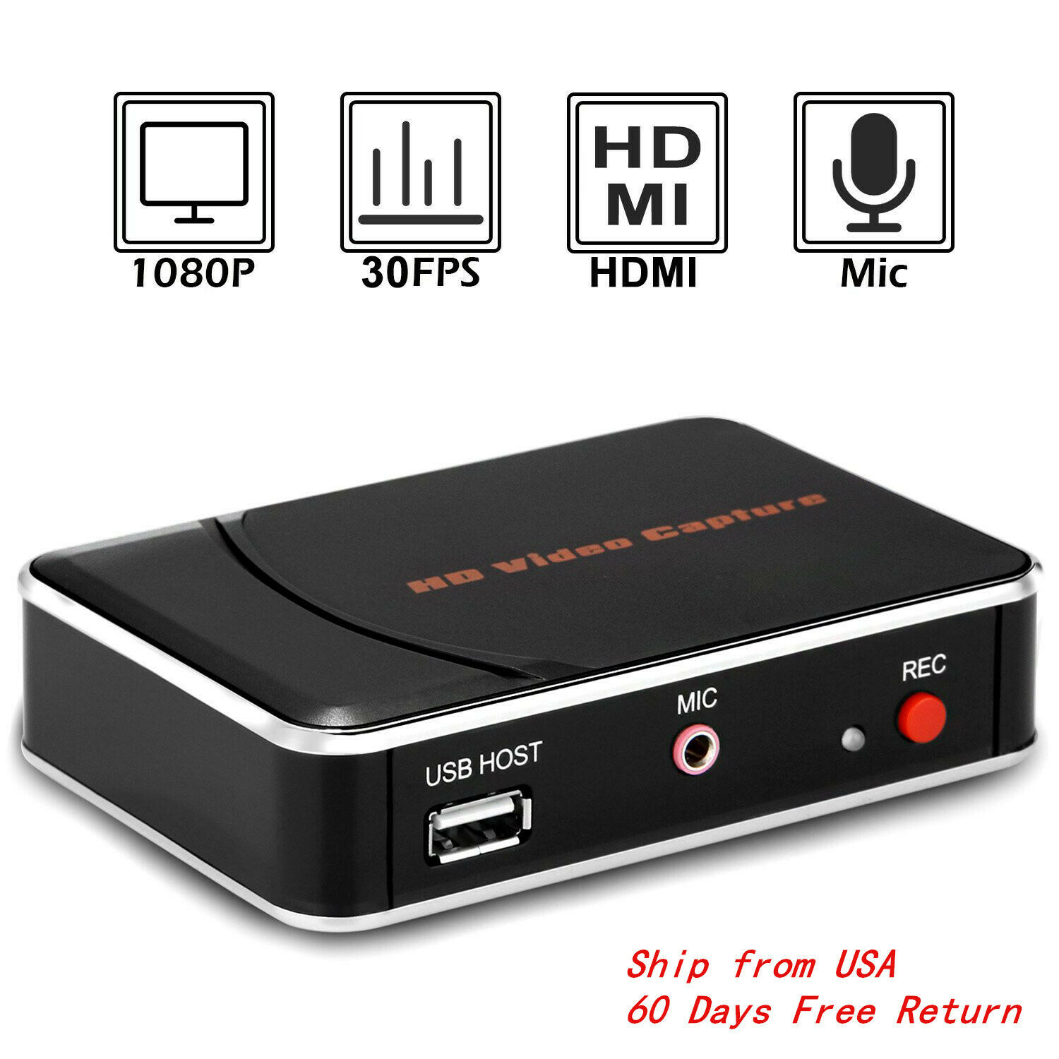 Hdmi Game Capture Card Hd 1080p Video Recording To Usb Disk For Ps4 Xbox360 Wiiu