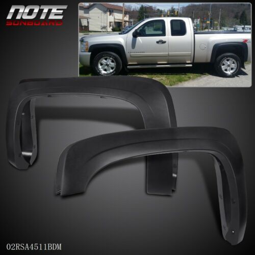 Factory Style Fender Flares Standard Cab Extended Fit For 07-13 Silverado 1500