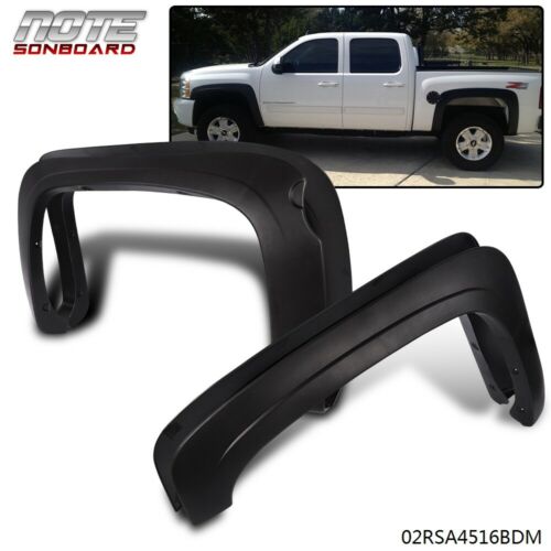 Factory Style Fender Flares Crew Cab 5.8' Bed Fit For 07-13 Chevy Silverado 1500