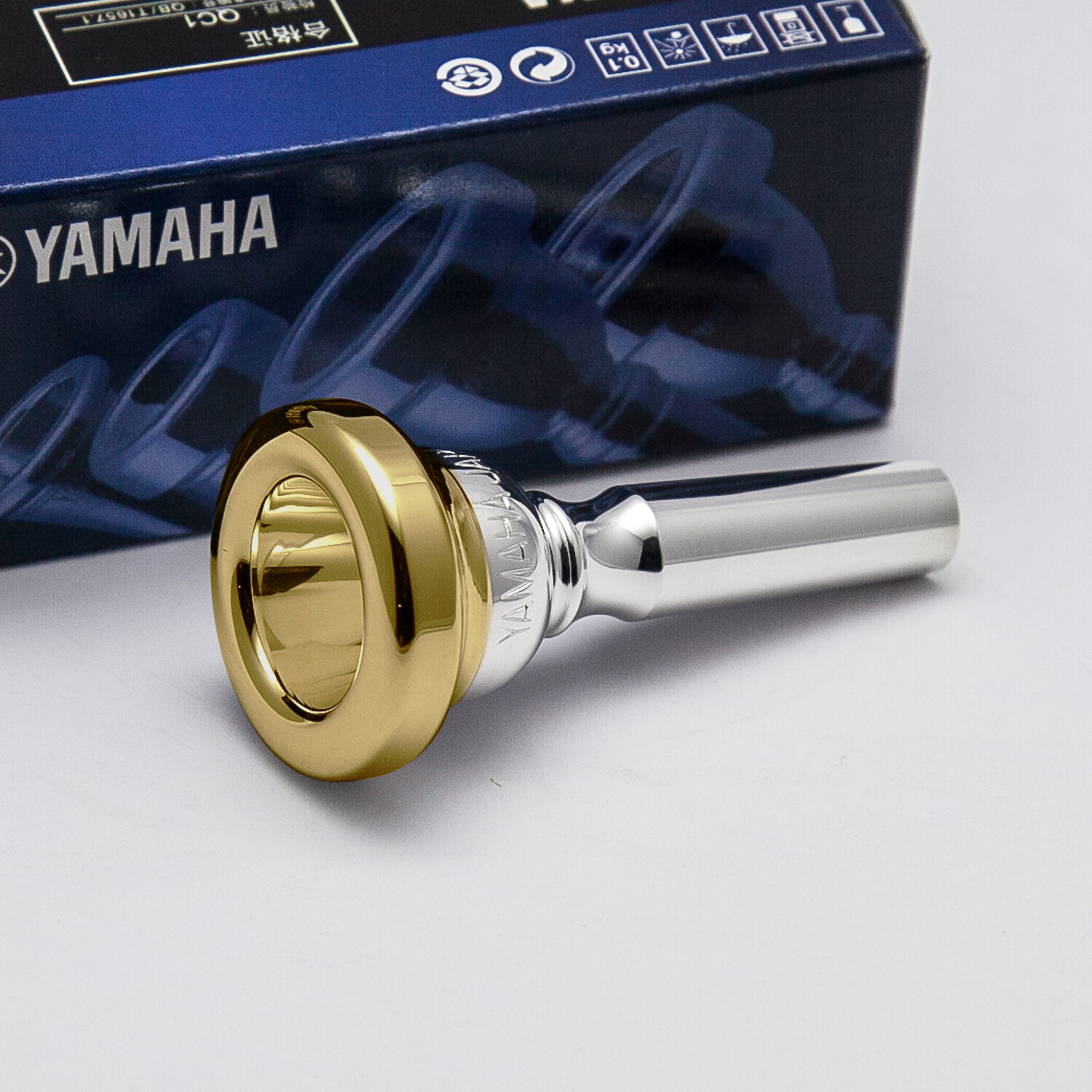 Genuine Yamaha Short Shank 13e4 24k Gold Rim & Cup Cornet Mouthpiece New